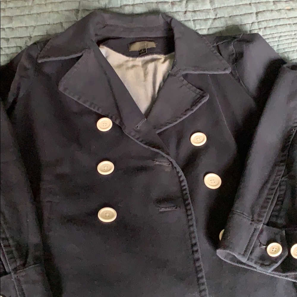 NWOT JCrew lightweight peacoat—navy, Sz 16